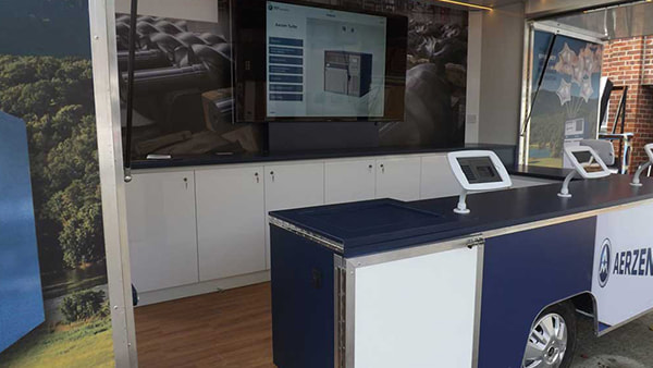 Aerzen Machines exhibition and product information van.