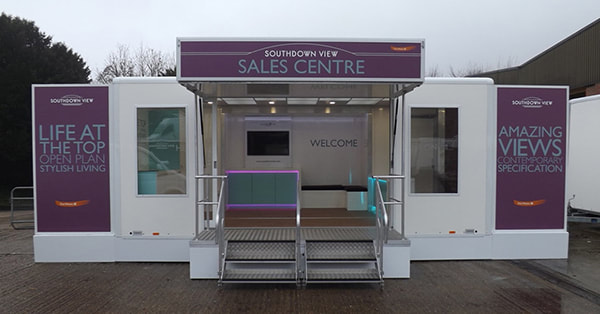 New 6m sales centre trailer created for First Wessex implemented to support the sales of stylish living accommodation.