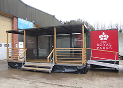 Exhibition Trailers We produce exhibition trailers designed and built to your specification, from promotions vehicles, roadshow models to hospitality events. 