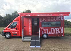 Masters manufacture exhibition vans, promotion vehicles, mobile marketing vehicles, motorised showrooms and display vans weighing under 3500kg.